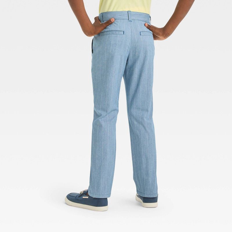 slide 2 of 3, Boys' Striped Chino Pants - Cat & Jack™ Light Blue 16, 1 ct