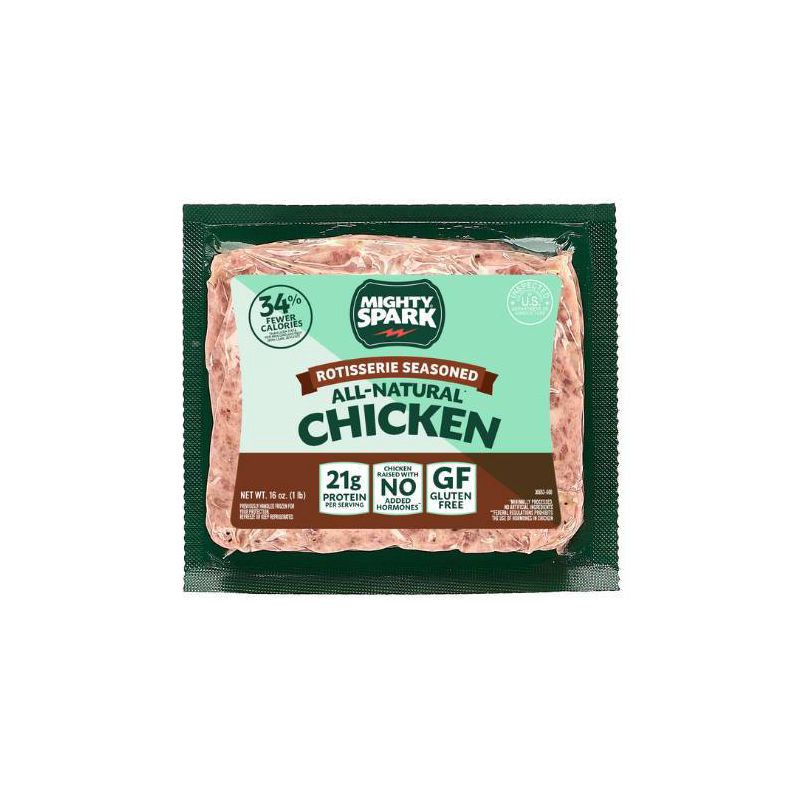 slide 1 of 7, Mighty Spark Food Co. Mighty Spark Rotisserie Seasoned Ground Chicken - 16oz, 16 oz