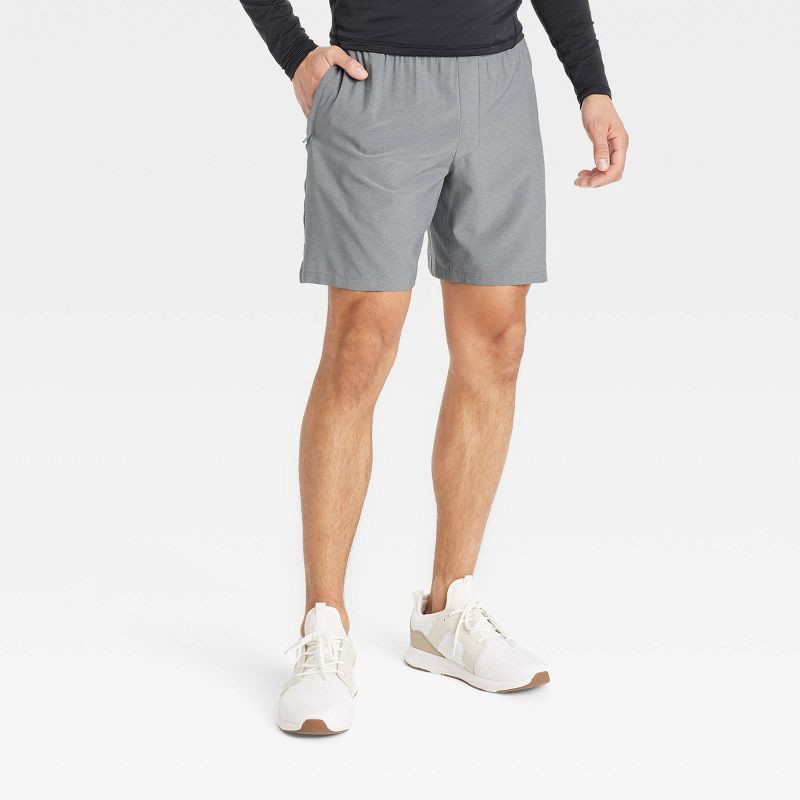 Men's Woven Shorts 8 - All In Motion™ Light Gray M 1 ct