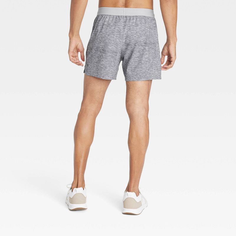 slide 2 of 3, Men's 5" Active Light Run Lined Shorts - All In Motion™ Heathered Gray XL, 1 ct