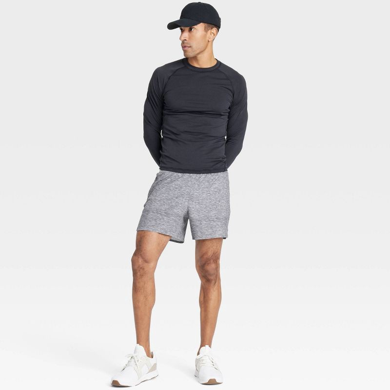slide 3 of 3, Men's 5" Active Light Run Lined Shorts - All In Motion™ Heathered Gray XL, 1 ct