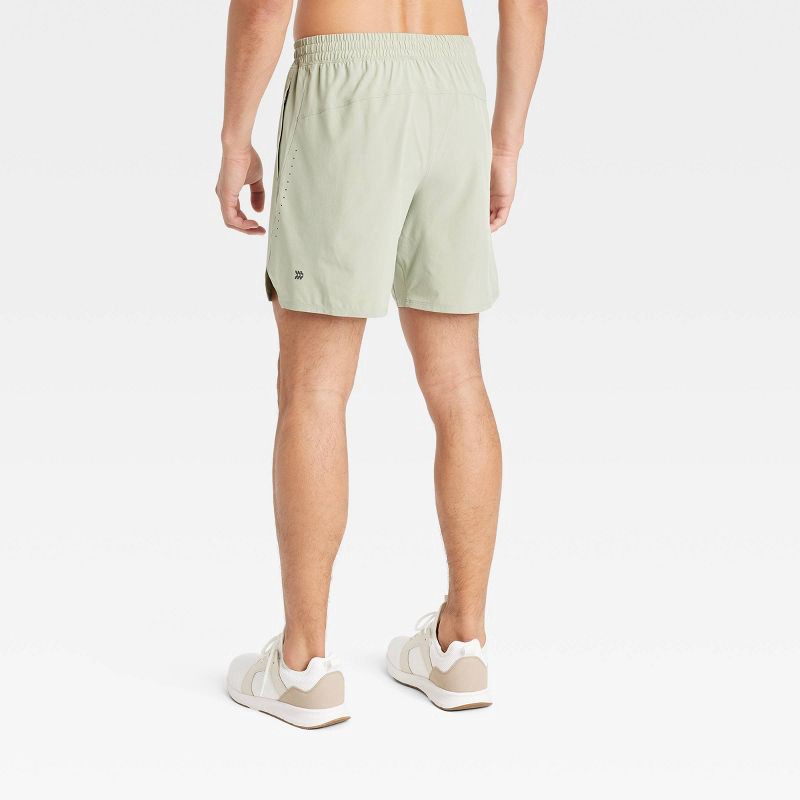 Men's Unlined Run Shorts 7 - All In Motion™ Light Green S 1 ct