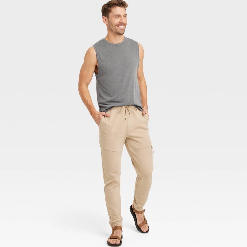 slide 3 of 3, Men's Sleeveless Performance T-Shirt - All In Motion™ Dark Gray L: Moisture Wicking, Quick Dry, UPF 50+, 1 ct