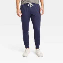 Men's Soft Stretch Jogger Pants - All In Motion™ Navy Blue M: Moisture Wicking, Quick Dry, UPF 50+