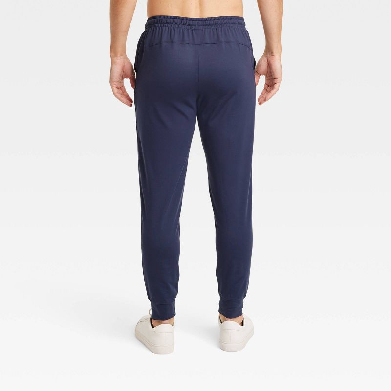 slide 2 of 3, Men's Soft Stretch Jogger Pants - All In Motion™ Navy Blue XXL: Recycled Polyester, Spandex, Moisture Wicking, Quick Drying, 1 ct