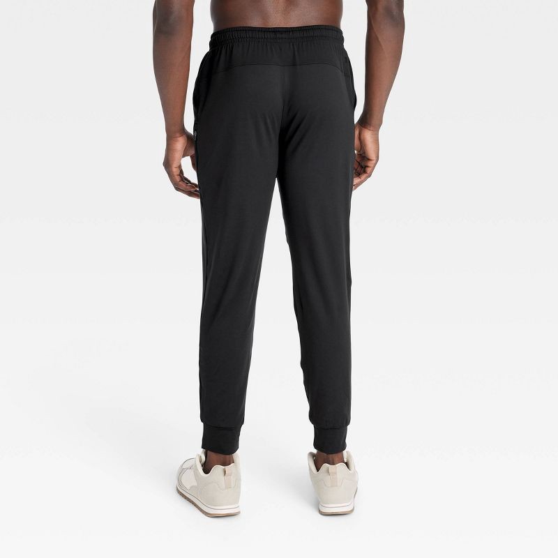 slide 2 of 3, Men's Soft Stretch Jogger Pants - All In Motion™ Black M: Recycled Polyester, Moisture Wicking, 1 ct