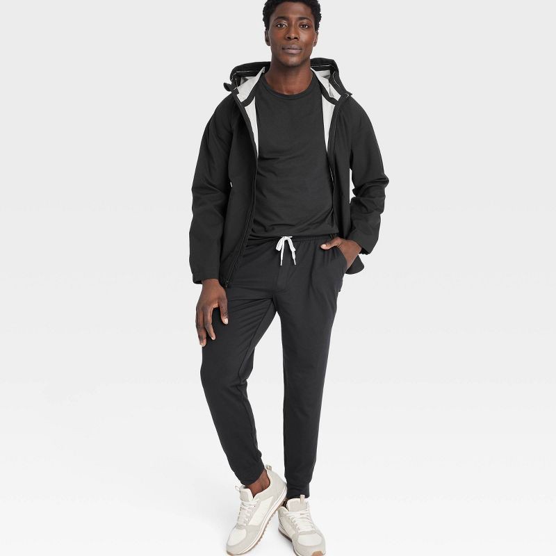 slide 3 of 3, Men's Soft Stretch Jogger Pants - All In Motion™ Black XXL: Fit, Moisture Wicking, UPF 50+, 1 ct