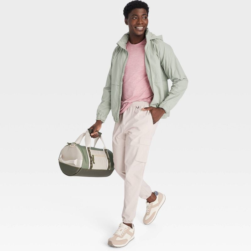 slide 3 of 3, Men's 360 Lifestyle Utility Cargo Jogger Pants - All In Motion Beige L: Moisture Wicking, UPF 50+, 1 ct