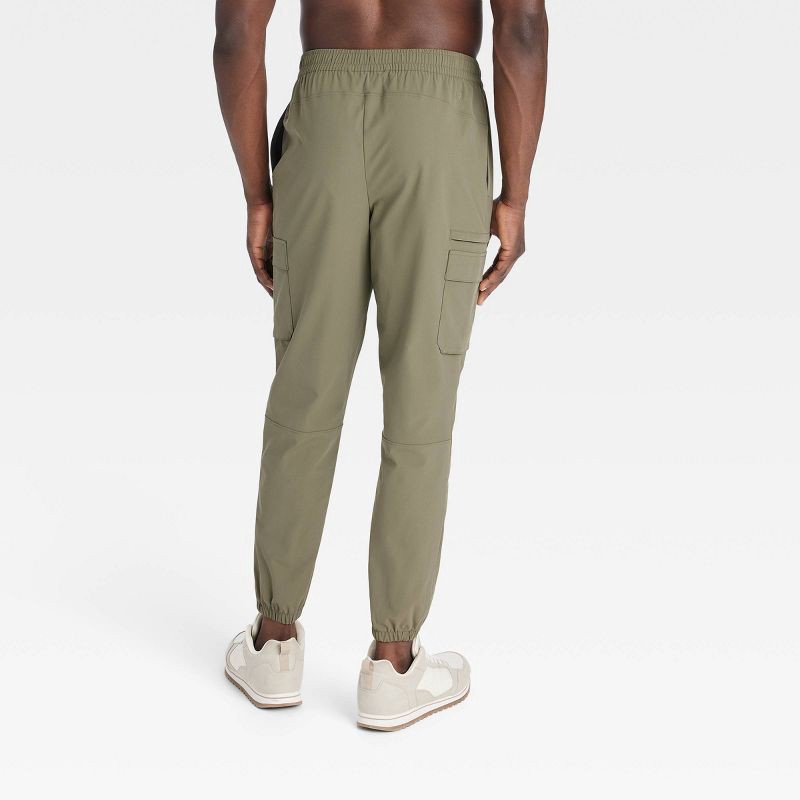 slide 2 of 3, Men's 360 Lifestyle Utility Cargo Jogger Pants - All In Motion Green L: Moisture Wicking, UPF 50+, 1 ct