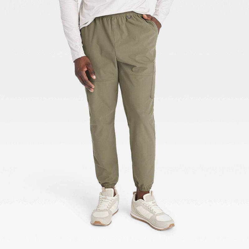 slide 1 of 3, Men's 360 Lifestyle Utility Cargo Jogger Pants - All In Motion Green L: Moisture Wicking, UPF 50+, 1 ct