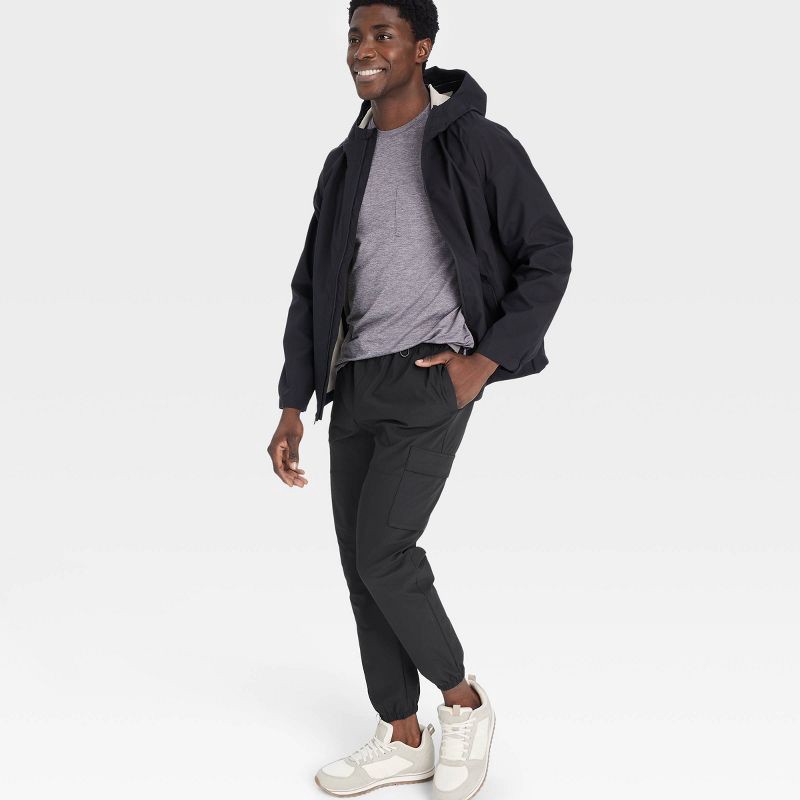slide 3 of 3, Men's 360 Lifestyle Utility Cargo Jogger Pants - All In Motion Black M: Moisture Wicking, Quick Dry, UPF 50+, 1 ct