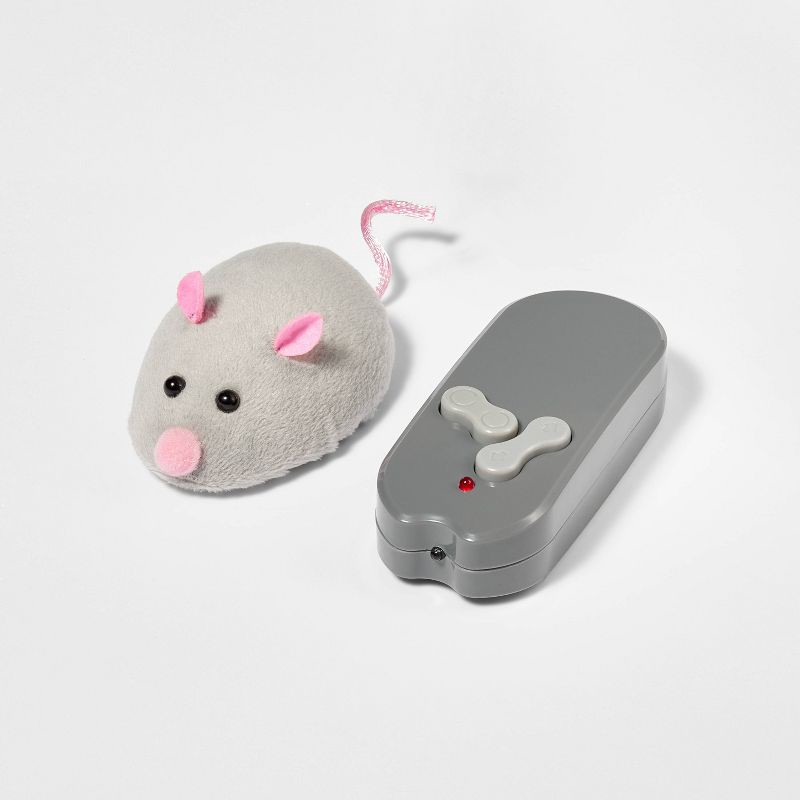 slide 3 of 3, Electronic Chasing Mouse Cat Toy - Boots & Barkley™ - Gray, 1 ct