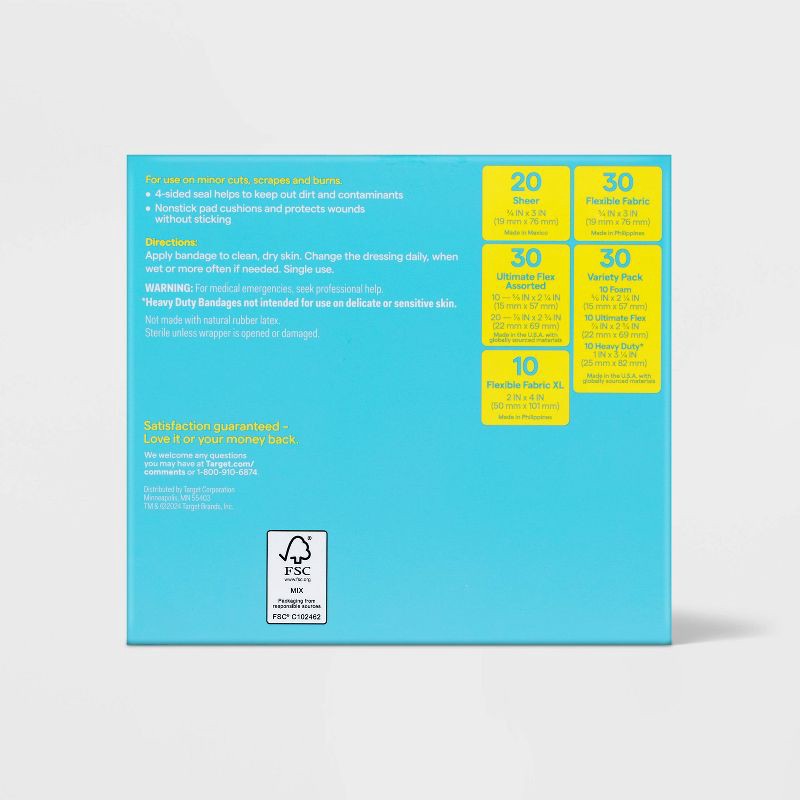 slide 3 of 3, Value Variety Pack Bandages - 120ct - up&up™, 120 ct