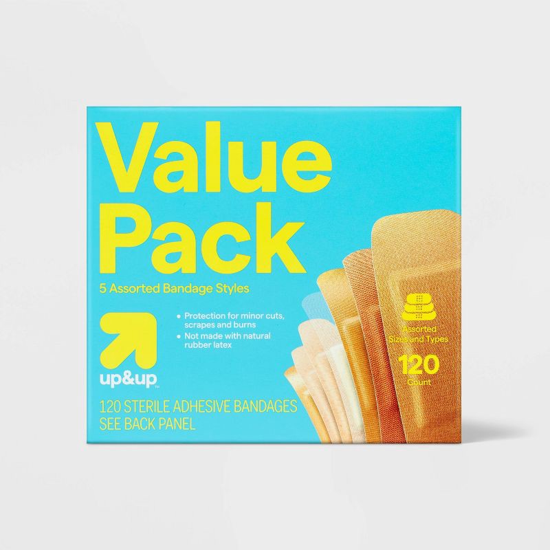 slide 1 of 3, Value Variety Pack Bandages - 120ct - up&up™, 120 ct