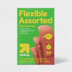 Skin Tone Assorted Size Flexible Bandages - Brown - 30ct - up&up™