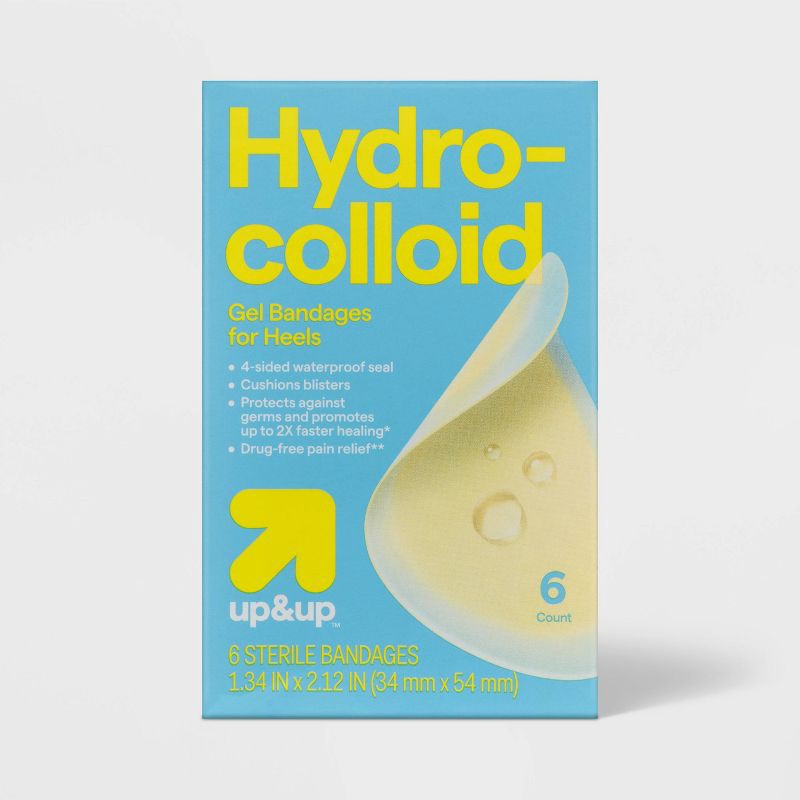 slide 1 of 3, Hydrocolloid Gel Bandages for Heels - 6ct - up&up™, 6 ct