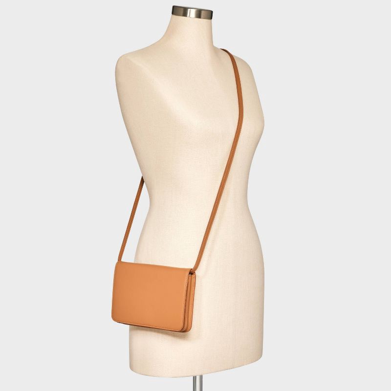 slide 2 of 5, Flap Cell Phone Wallet - A New Day™ Brown: Shell, Snap Closure, Solid Pattern, 1 ct