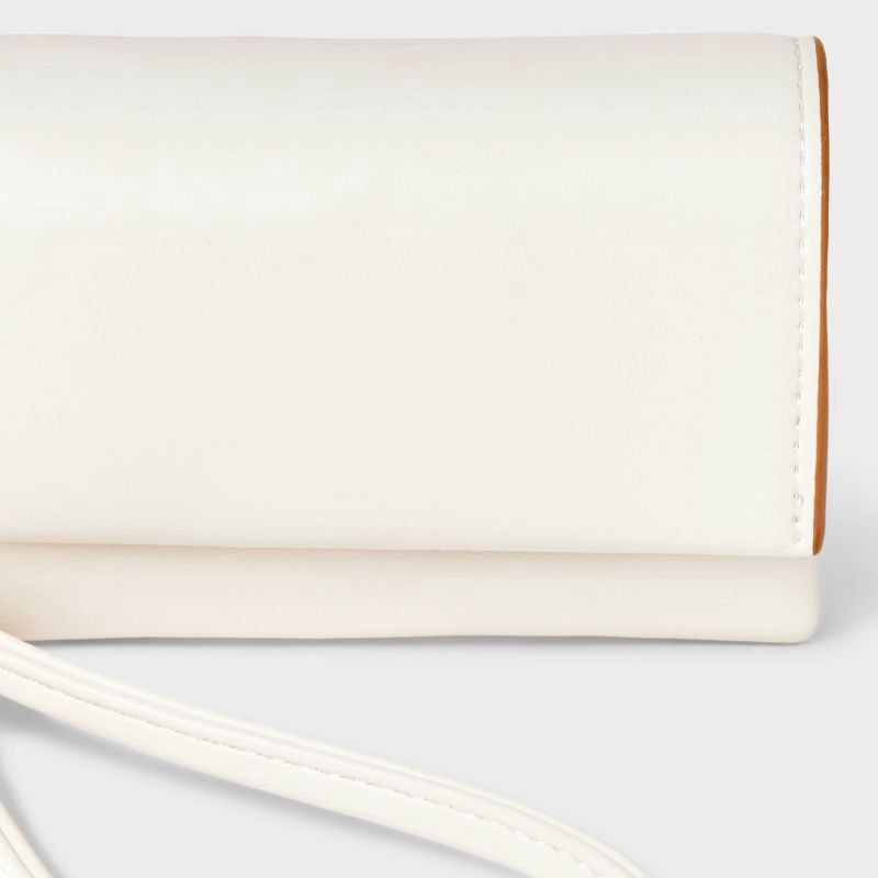 slide 4 of 4, Mini Wristlet Wallet - A New Day™ White: Polyurethane Shell, Magnetic Closure, Solid Pattern, 6.25" Strap Length, 1 ct