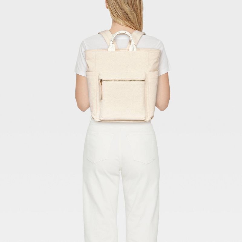 slide 2 of 5, 14.5" Soft Utility Square Backpack - Universal Thread™ Off-White, 1 ct