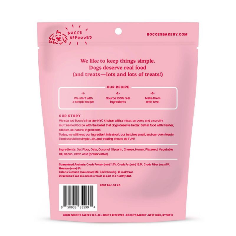 slide 2 of 2, Bocce's Bakery Pizza Your All Ages Heart Soft & Chewy Dog Treat with Cheese, Pizza & Bacon Flavor - 6oz, 6 oz