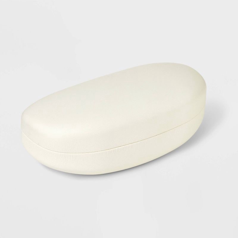 slide 2 of 4, Clam Shell Glasses Case - A New Day™ White: Solid Eyewear Accessory, 1 ct