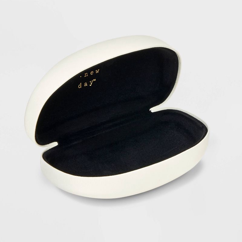 slide 3 of 4, Clam Shell Glasses Case - A New Day™ White: Solid Eyewear Accessory, 1 ct