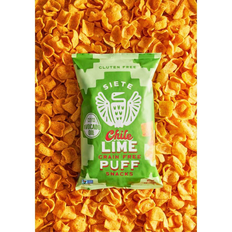 slide 3 of 4, Siete Chili Lime Puffs - 4oz, 4 oz