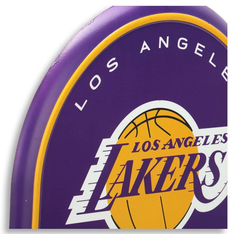 slide 4 of 4, NBA Los Angeles Lakers Embossed Metal Pill Wall Sign, 1 ct