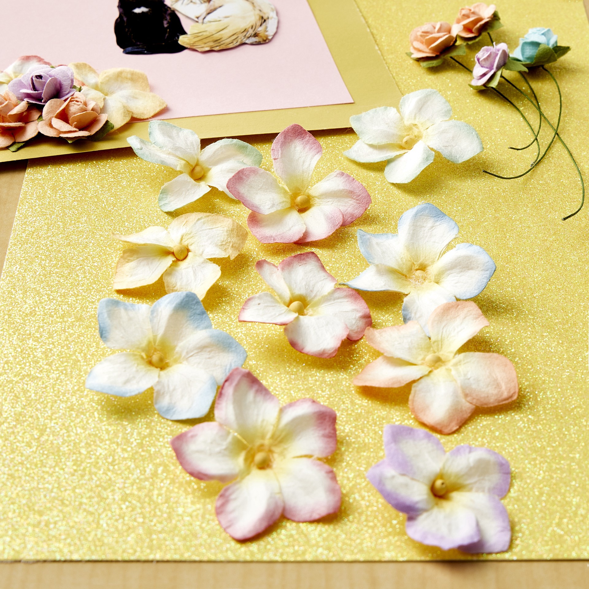 slide 3 of 3, Paper Plumeria Embellishments By Recollections, 1.5 in x 1.5 in