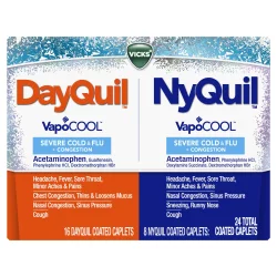 Vicks Flu/Cold DayQuil & NyQuil Severe Caplets