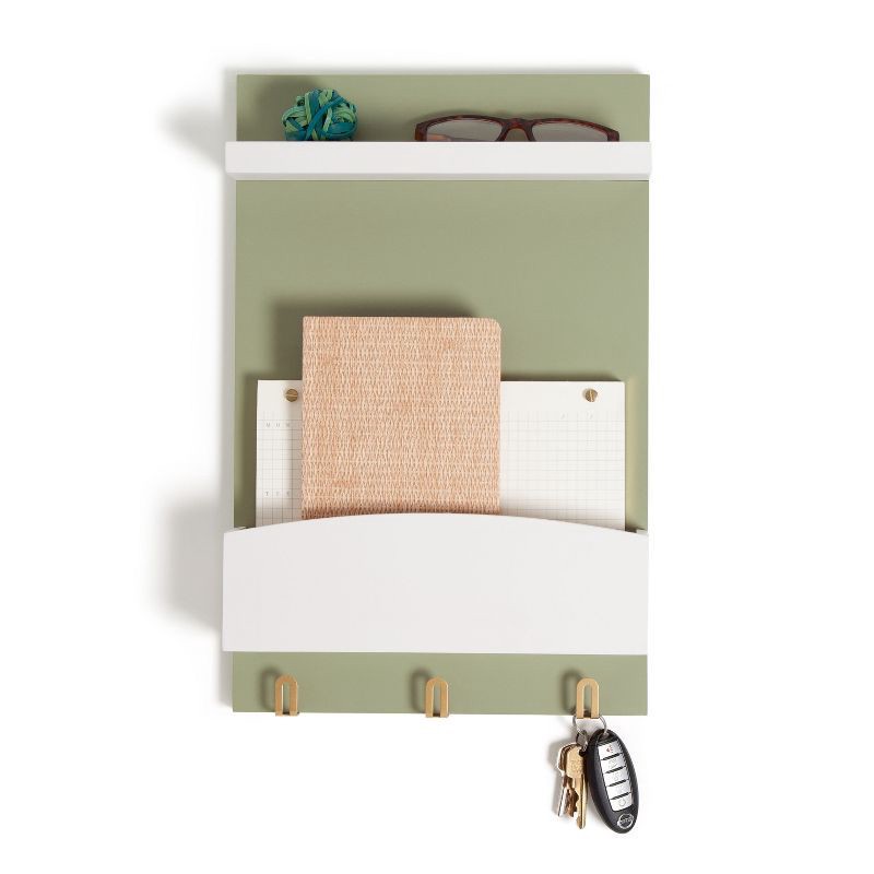 slide 7 of 8, U Brands 11"x17" Modern Wall Organizer Storage Board Forest Fog, 1 ct