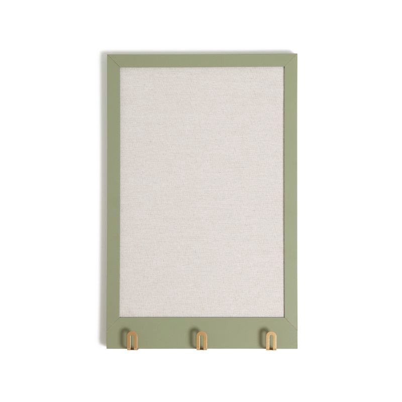 slide 2 of 7, U Brands 11"x17" Modern Wall Organizer Center Linen Bulletin Forest Fog, 1 ct