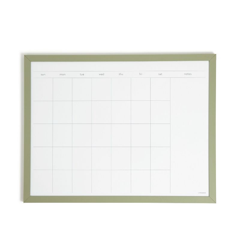 slide 2 of 8, U Brands 17"x22" Modern Wall Organizer Dry Erase Calendar Forest Fog: Magnetic Whiteboard Calendar for Wall with Mounting Hardware, 1 ct