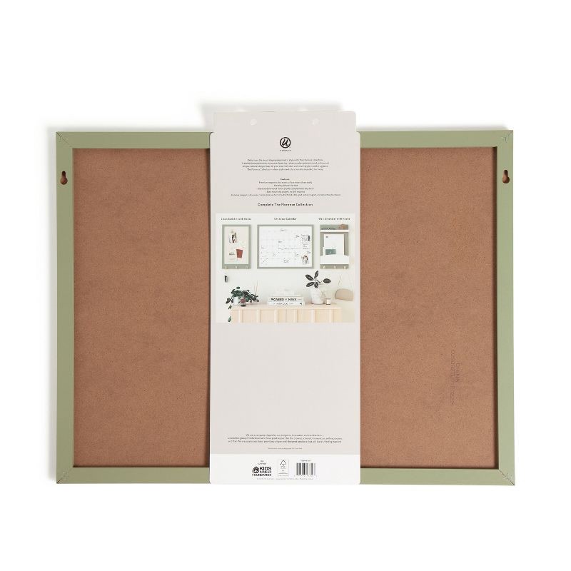 slide 6 of 8, U Brands 17"x22" Modern Wall Organizer Dry Erase Calendar Forest Fog: Magnetic Whiteboard Calendar for Wall with Mounting Hardware, 1 ct