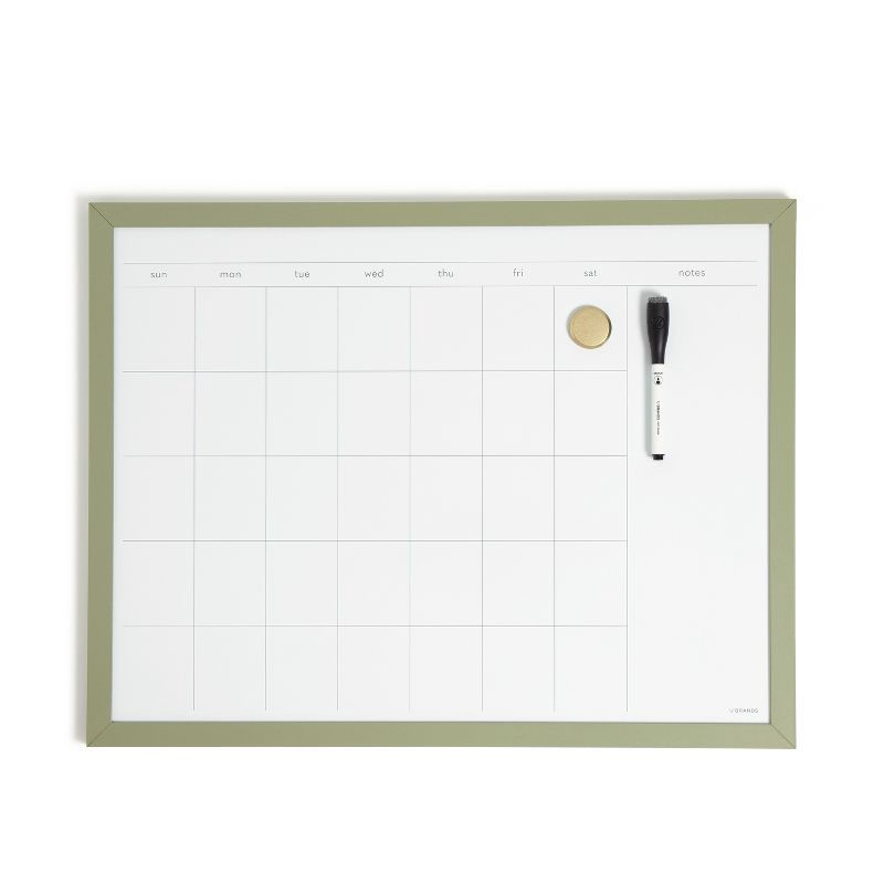 slide 1 of 8, U Brands 17"x22" Modern Wall Organizer Dry Erase Calendar Forest Fog: Magnetic Whiteboard Calendar for Wall with Mounting Hardware, 1 ct
