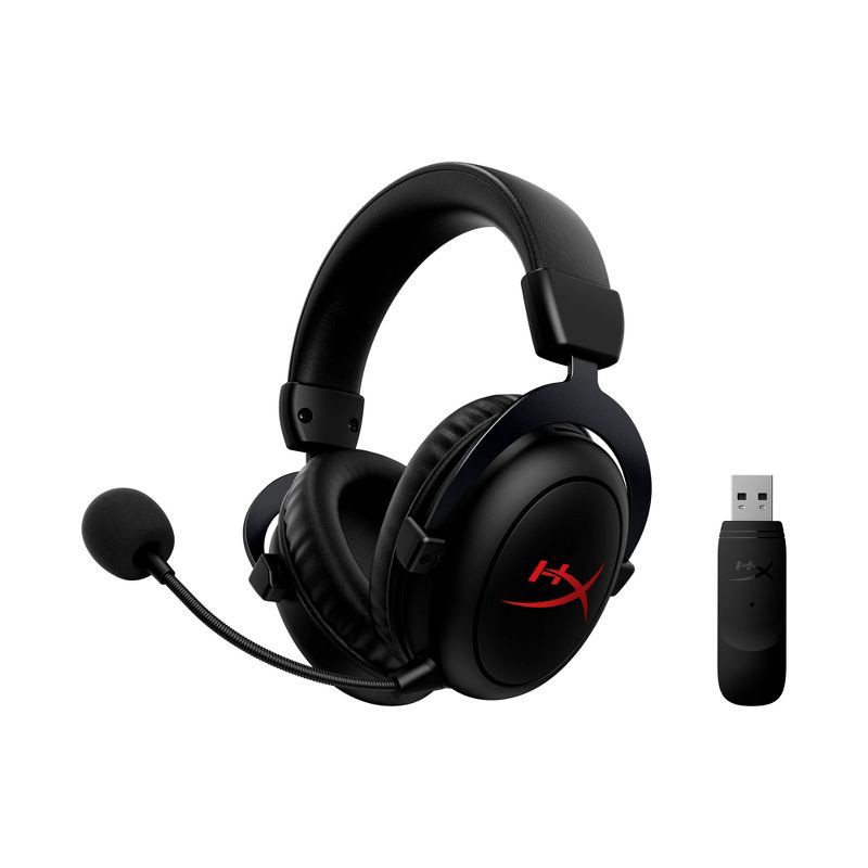 slide 2 of 9, HyperX Cloud II Core Wireless Gaming Headset: USB Connection, Leatherette Ear Cushion, 1 ct