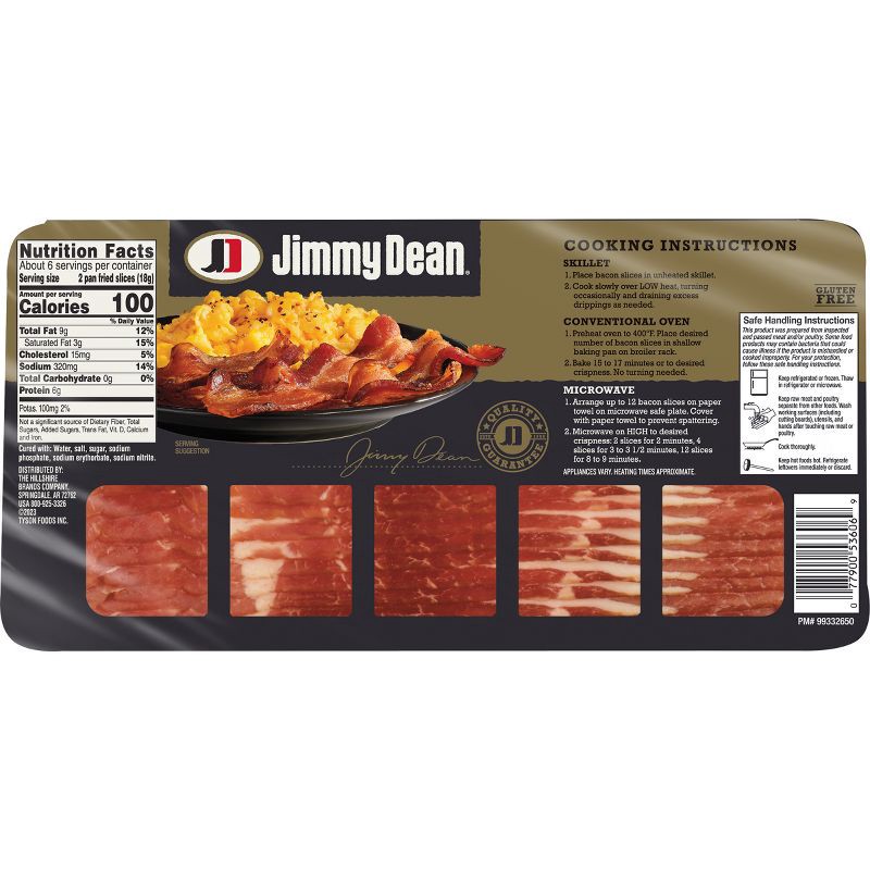 slide 2 of 8, Jimmy Dean Hickory Smoked Premium Bacon - 12oz, 12 oz