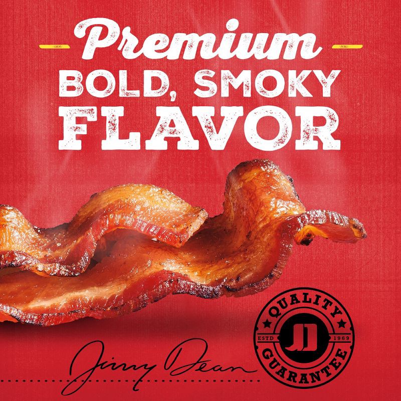 slide 2 of 9, Jimmy Dean Hickory Premium Smoked Bacon - 12oz, 12 oz