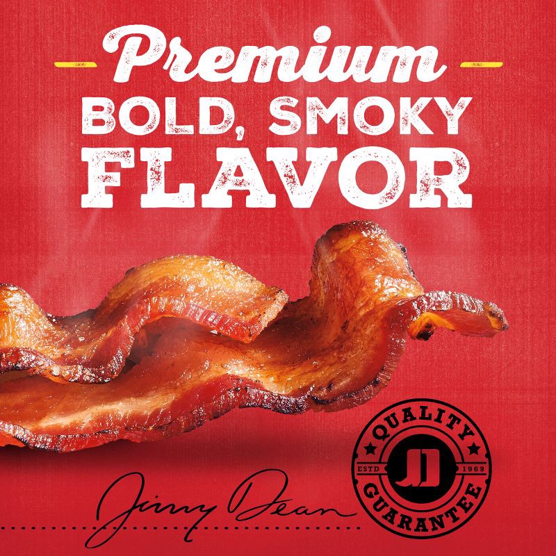 slide 4 of 8, Jimmy Dean Hickory Smoked Premium Bacon - 12oz, 12 oz