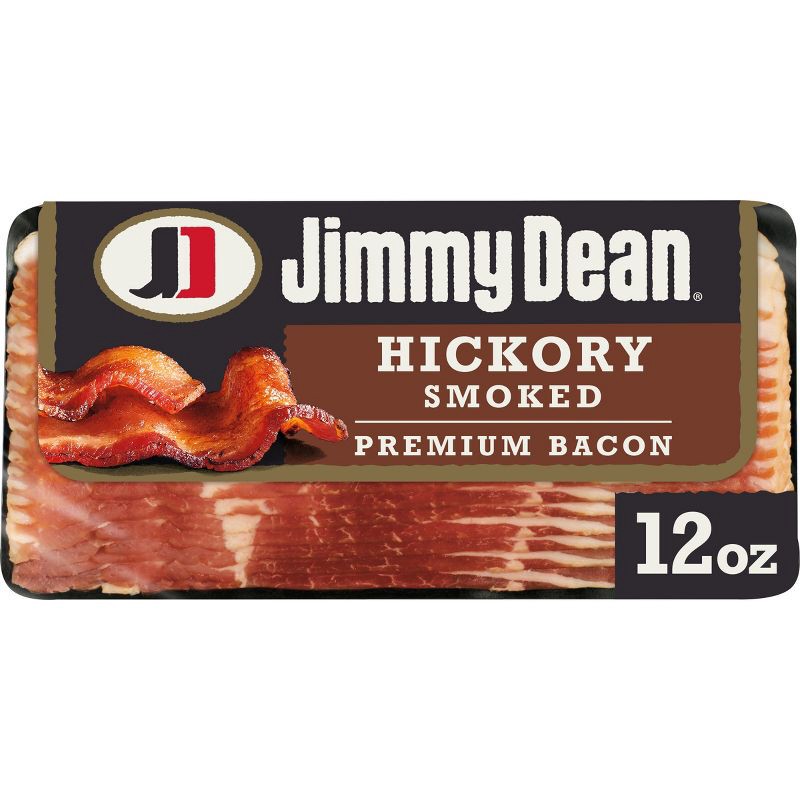 slide 1 of 8, Jimmy Dean Hickory Smoked Premium Bacon - 12oz, 12 oz