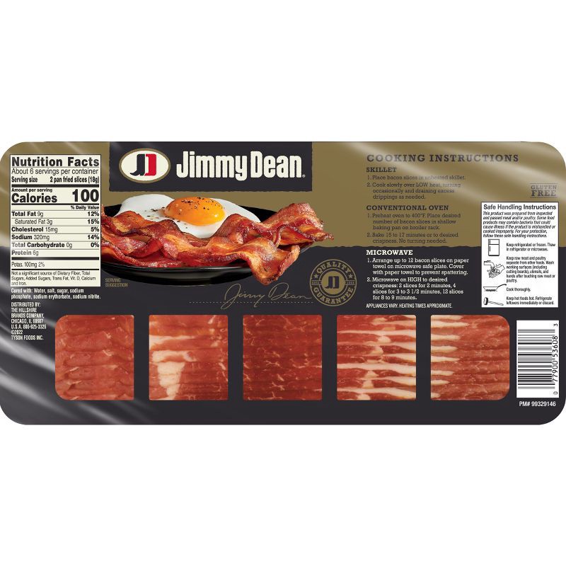 slide 2 of 8, Jimmy Dean Applewood Smoked Premium Bacon - 12oz, 12 oz