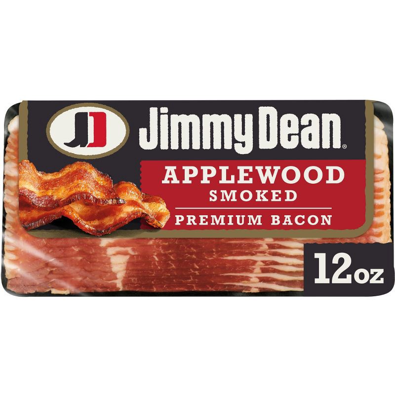 slide 1 of 8, Jimmy Dean Applewood Smoked Premium Bacon - 12oz, 12 oz