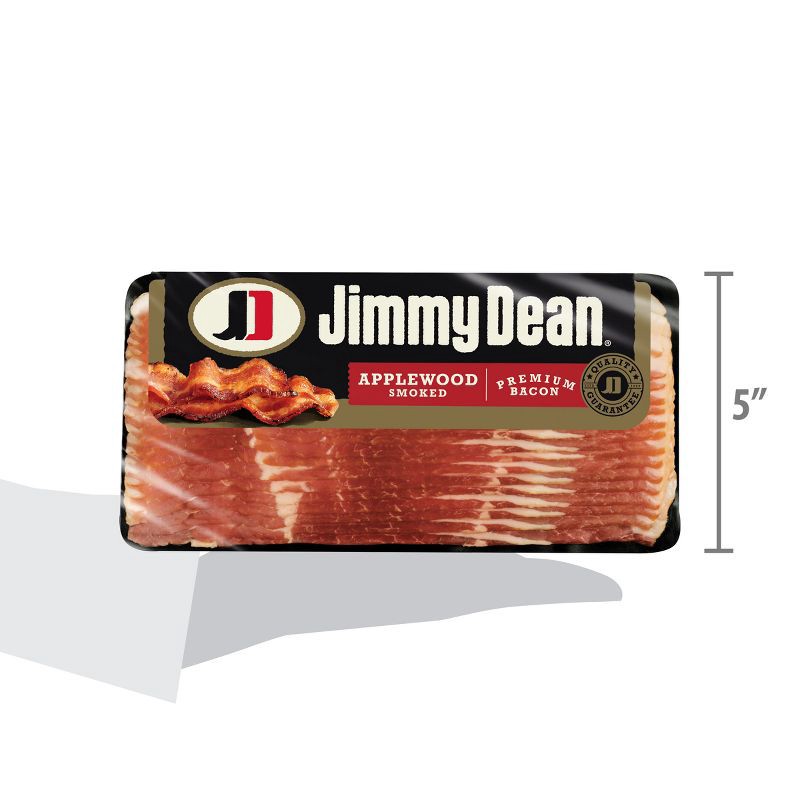 slide 7 of 8, Jimmy Dean Applewood Smoked Premium Bacon - 12oz, 12 oz