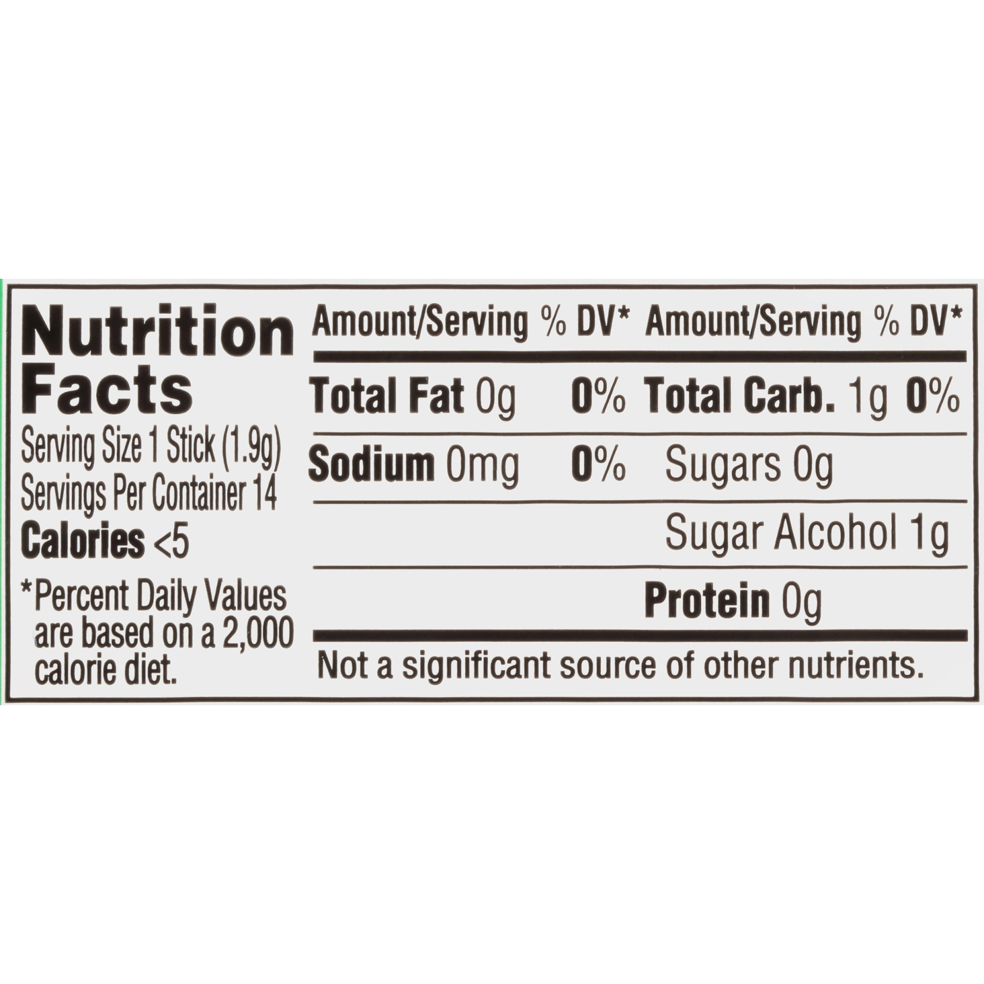 slide 8 of 8, Trident Purely Spearmint Sugar Free Gum, 14 Pieces, 0.06 lb