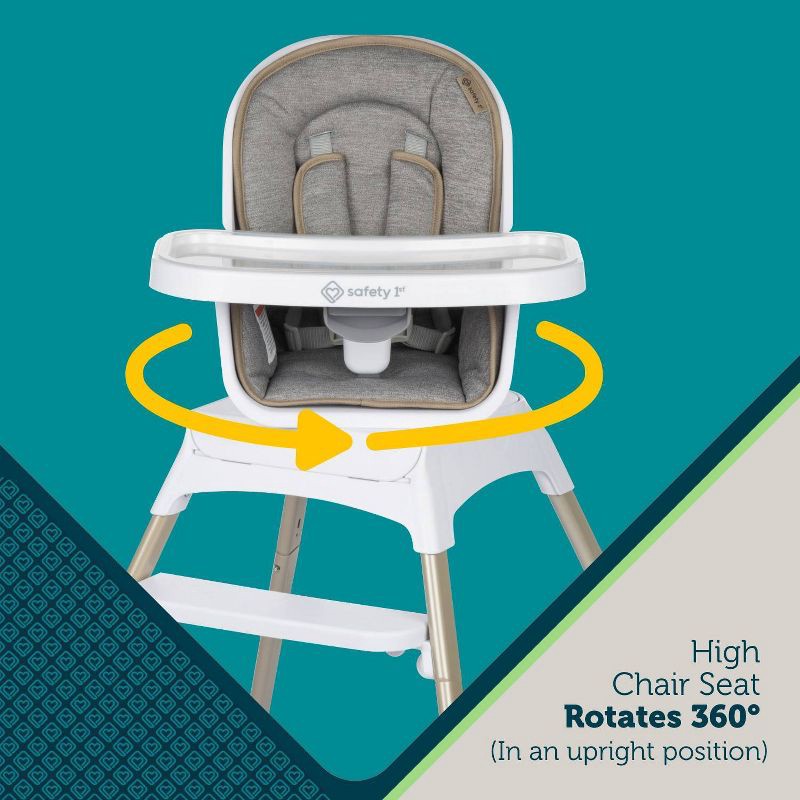 slide 3 of 17, Safety 1st Grow and Go Rotating High Chair - French Gray, 1 ct
