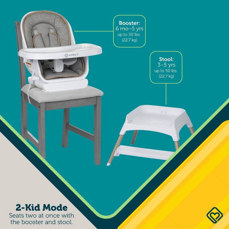slide 13 of 17, Safety 1st Grow and Go Rotating High Chair - French Gray, 1 ct