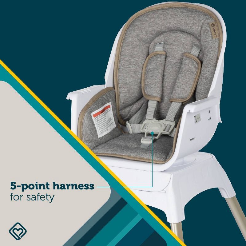 slide 5 of 17, Safety 1st Grow and Go Rotating High Chair - French Gray, 1 ct