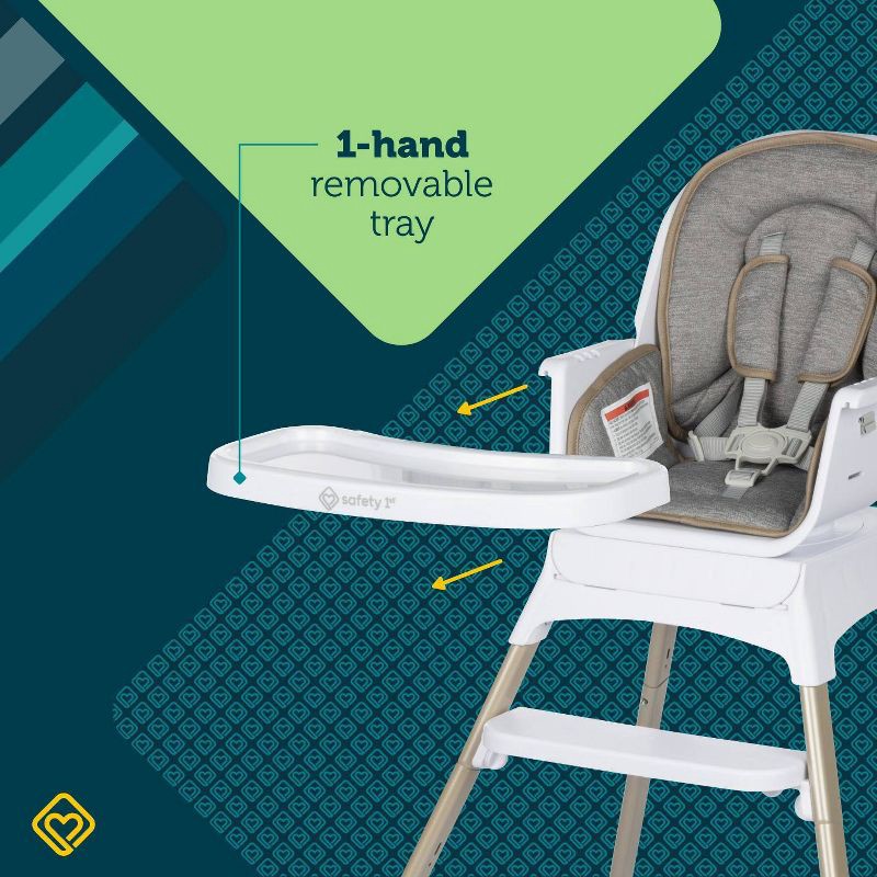 slide 11 of 17, Safety 1st Grow and Go Rotating High Chair - French Gray, 1 ct