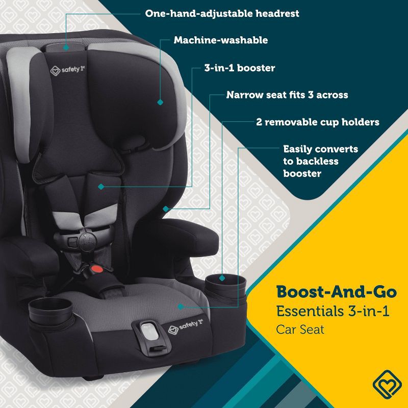 slide 17 of 20, Safety 1st Boost-and-Go Essential 3-in-1 Booster Car Seat - Labrador, 1 ct