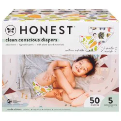 Honest Size 5 (27+ Lbs) Clean Conscious Diapers 50 ea